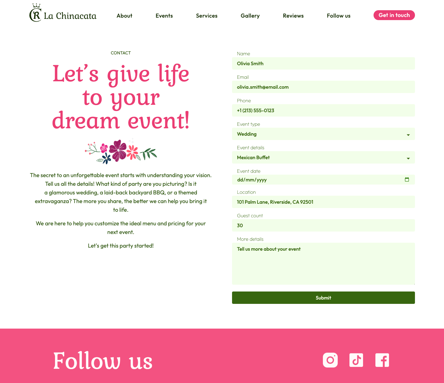 Contact Form and Quote System