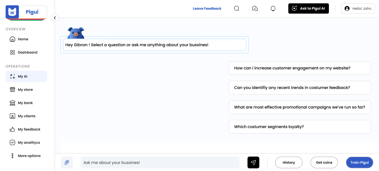AI Assistant Training Interface